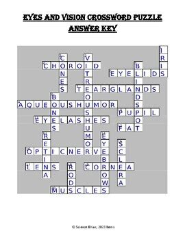 glass eye crossword