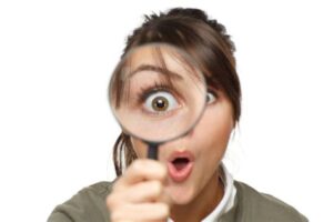 glasses magnify eyes