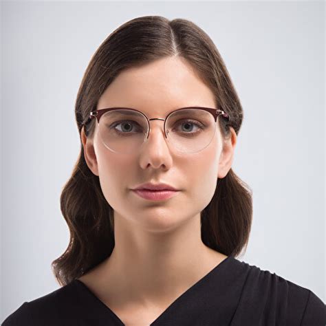 half rim cat eye glasses