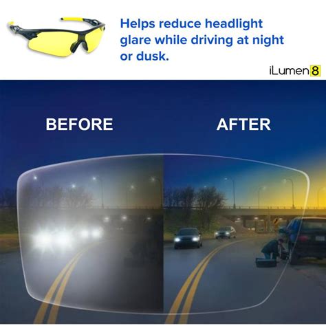 Anti-glare lenses for driving at night