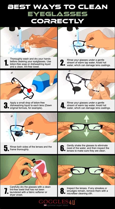 best way to clean eyeglass lenses at home