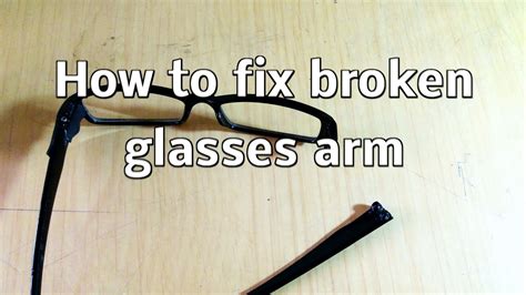 replacing broken eyeglass arms